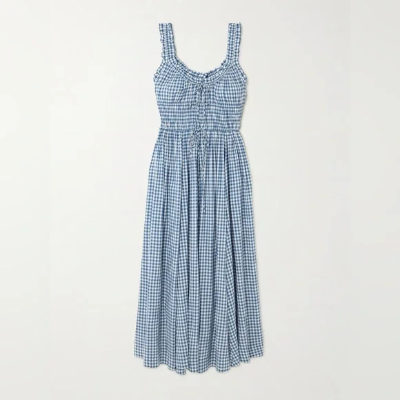 NWT Doen Emmaretta blue gingham medium - Picture 2 of 7